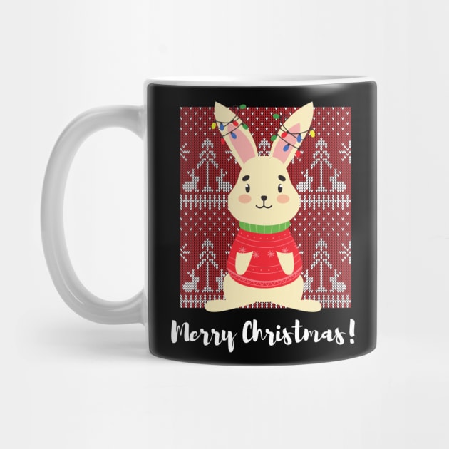 Bunnies Christmas Tree Shirt, Rabbit Christmas Tree Tee, Rabbit Mom Shirt, Bunny Rabbit Tree Shirt, Rabbit Lover Gift, Chrismas Tree by Grun illustration 